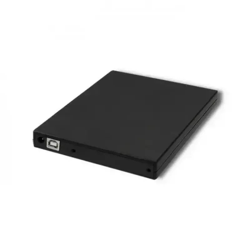 Unidade externa DVD-RW Qoltec 51858, USB 2.0 e eSATA, carregamento por bandeja, preto, 24x CD / 8x DVD