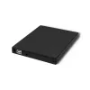 Unidade externa DVD-RW Qoltec 51858, USB 2.0 e eSATA, carregamento por bandeja, preto, 24x CD / 8x DVD