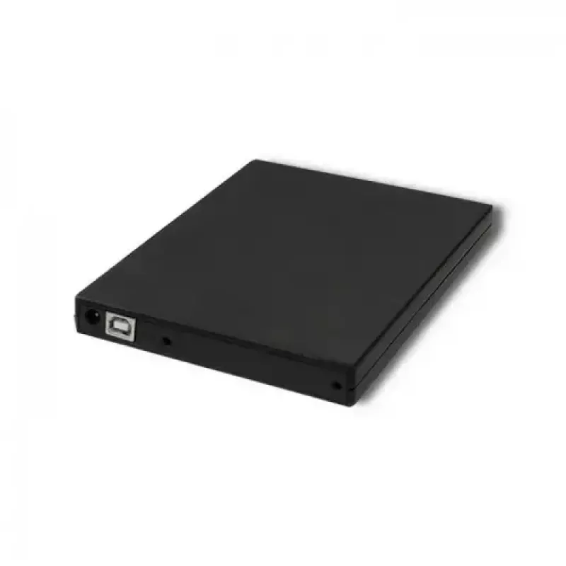 Unidade externa DVD-RW Qoltec 51858, USB 2.0 e eSATA, carregamento por bandeja, preto, 24x CD / 8x DVD