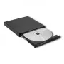 Unidade externa DVD-RW Qoltec 51858, USB 2.0 e eSATA, carregamento por bandeja, preto, 24x CD / 8x DVD