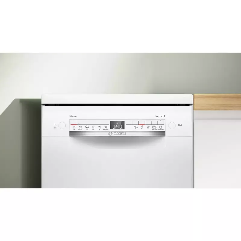 Máquina de lavar loiça Bosch SPS2HKW58E — Serie 2 slimline 45 cm, 10 conjuntos de louça, 46 dB, cuba em aço inoxidável