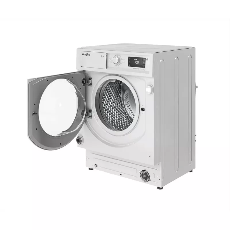 Máquina de lavar e secar roupa de encastrar Whirlpool FreshCare BI WDWG 861485 EU de carregamento frontal branca