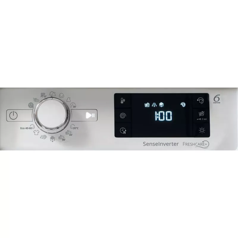 Máquina de lavar e secar roupa de encastrar Whirlpool FreshCare BI WDWG 861485 EU de carregamento frontal branca