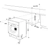 Máquina de lavar e secar roupa de encastrar Whirlpool FreshCare BI WDWG 861485 EU de carregamento frontal branca