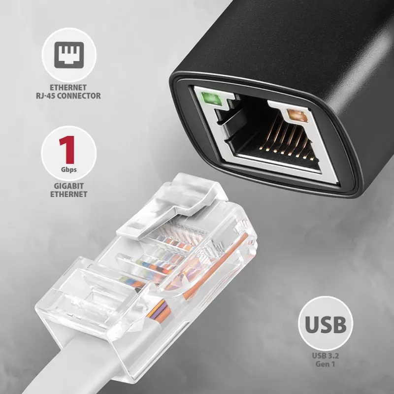 Adaptador Axagon ADE-ARC USB-C 3.2 Gen 1 - Gigabit Ethernet, Realtek 8153