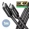 Cabo USB Axagon BUCM4X-CM10AB USB4 Gen 3x2 1m preto