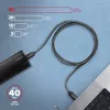 Cabo USB Axagon BUCM4X-CM10AB USB4 Gen 3x2 1m preto