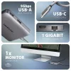 Hub Axagon HMC-5HL USB 5Gbps, 2x USB-A, HDMI 4K/60Hz, RJ-45, PD 100W, cabo USB-C de 20cm