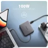 Hub Axagon HMC-5HL USB 5Gbps, 2x USB-A, HDMI 4K/60Hz, RJ-45, PD 100W, cabo USB-C de 20cm