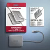 Hub Axagon HMC-5HL USB 5Gbps, 2x USB-A, HDMI 4K/60Hz, RJ-45, PD 100W, cabo USB-C de 20cm