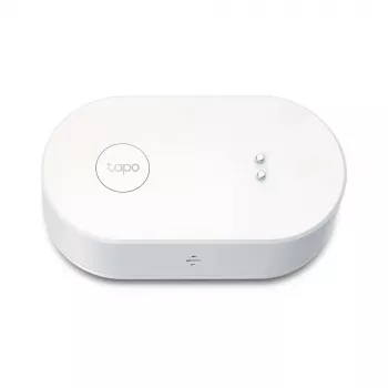 Sensor de fuga de água TP-Link Tapo T300 Wi‑Fi, alarme ajustável 90 dB, IP67, pilha (2×AAA), requer hub