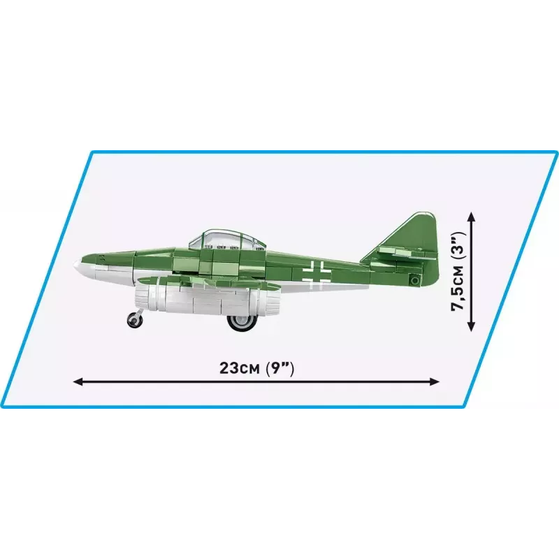 Brinquedo de construção Cobi Messerschmitt Me 262 kit de montagem 500 peças