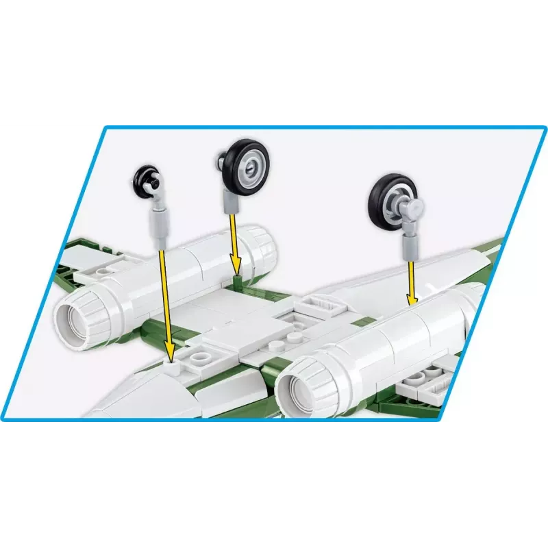 Brinquedo de construção Cobi Messerschmitt Me 262 kit de montagem 500 peças