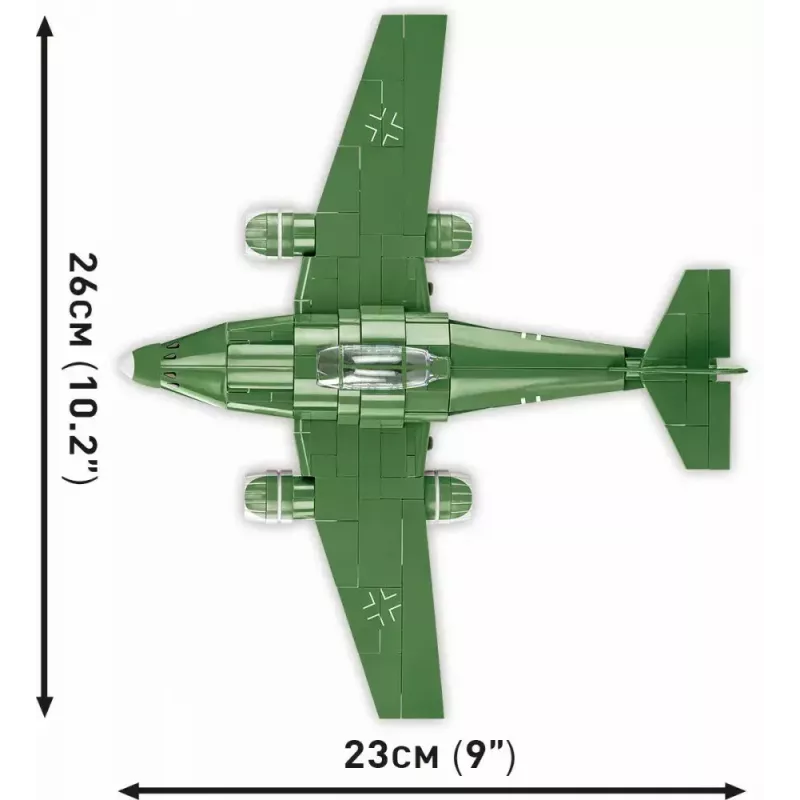 Brinquedo de construção Cobi Messerschmitt Me 262 kit de montagem 500 peças