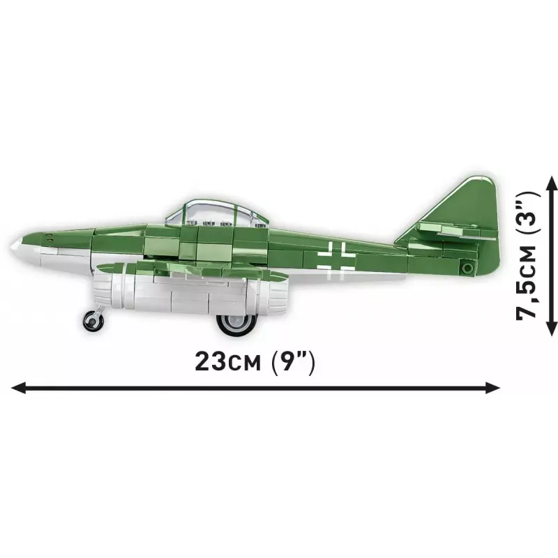 Brinquedo de construção Cobi Messerschmitt Me 262 kit de montagem 500 peças