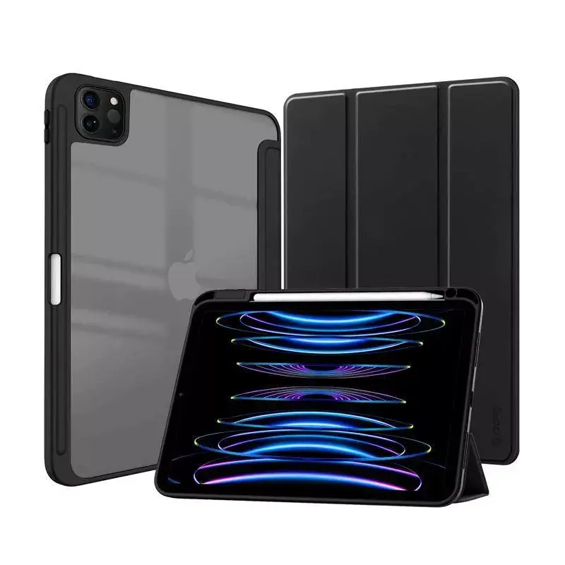 Capa tipo folio Crong CRG-PRF-IPD11-BLK para iPad Pro 11 2022 2021