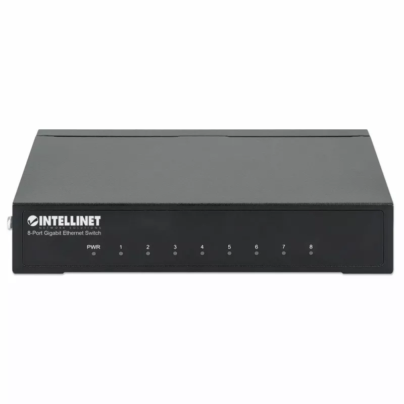 Switch Intellinet 8 portas Gigabit Ethernet, tamanho de secretária, caixa metálica, IEEE 802.3az (Energy Efficient Ethernet)