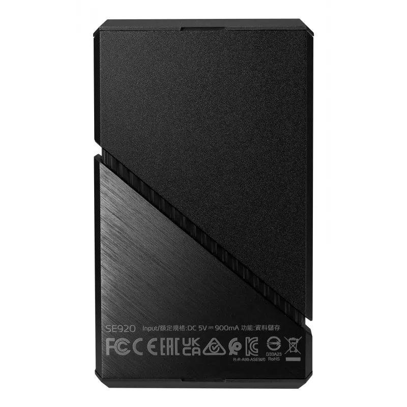SSD portátil ADATA SE920, 2 TB, USB4, preto
