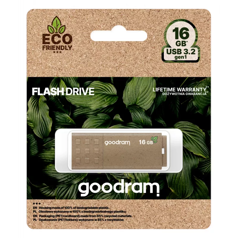 Pen USB GOODRAM UME3 16 GB USB Type-A 3.2 Gen 1 (USB 3.0), castanho, 60 MB/s leitura, 20 MB/s escrita