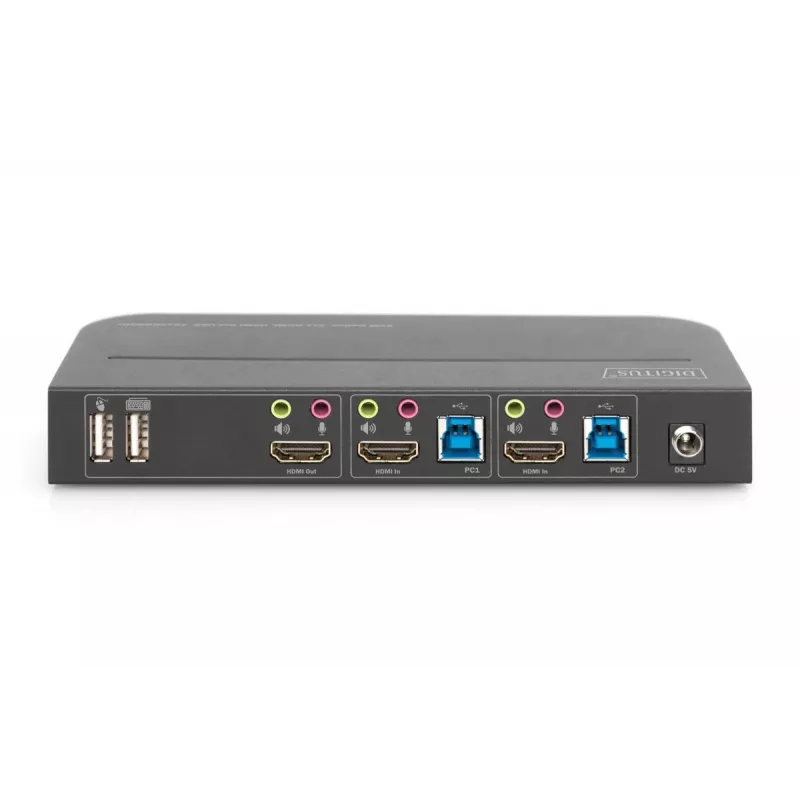 Switch KVM DIGITUS - 2x1 HDMI, HDMI Out, USB, 4Kx2K@60Hz