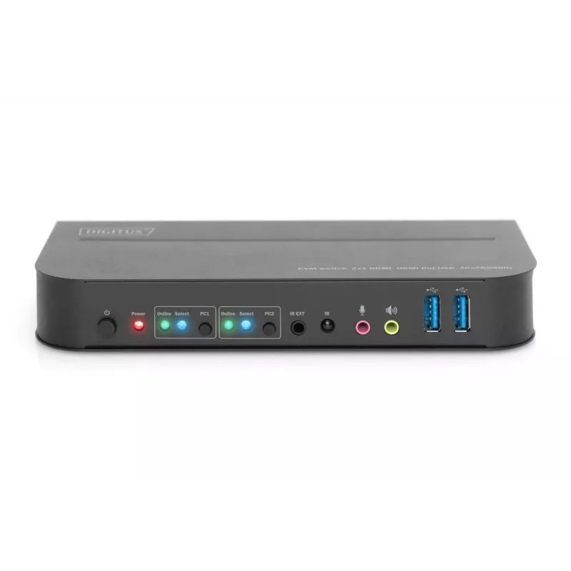 Switch KVM DIGITUS - 2x1 HDMI, HDMI Out, USB, 4Kx2K@60Hz