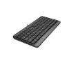 Teclado USB com fio A4Tech FStyler FK11 – layout padrão compacto, inglês, 12 teclas de atalho, apoio de pulso, cabo de 1,5 m