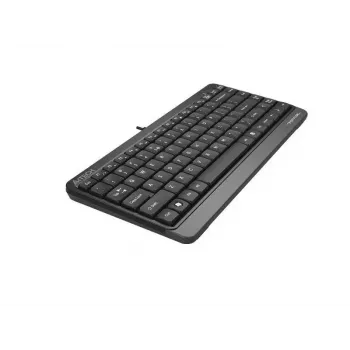 Teclado USB com fio A4Tech FStyler FK11 – layout padrão compacto, inglês, 12 teclas de atalho, apoio de pulso, cabo de 1,5 m