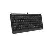 Teclado USB com fio A4Tech FStyler FK11 – layout padrão compacto, inglês, 12 teclas de atalho, apoio de pulso, cabo de 1,5 m
