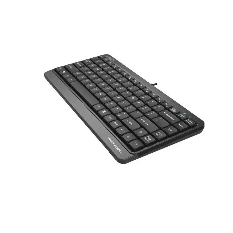 Teclado USB com fio A4Tech FStyler FK11 – layout padrão compacto, inglês, 12 teclas de atalho, apoio de pulso, cabo de 1,5 m
