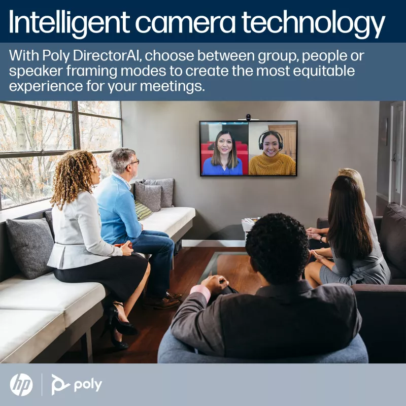 Câmara inteligente POLY Studio E70 20 MP 4K Ultra HD branca