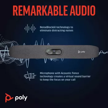 Barra de vídeo USB HP Poly Studio R30, Vietname, 0 - 40 °C, 15 - 80%, 0 - 3000 m, Windows 8, Windows 8.1, Windows 10, Windows 11, Mac OS X 10.10 Yosemite, MacOS