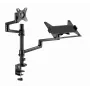 Gembird MA-DA-04 suporte de secretária ajustável com braço para monitor e tabuleiro para portátil, 17–32 polegadas