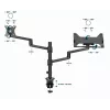 Gembird MA-DA-04 suporte de secretária ajustável com braço para monitor e tabuleiro para portátil, 17–32 polegadas
