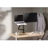 Gembird MA-DA-04 suporte de secretária ajustável com braço para monitor e tabuleiro para portátil, 17–32 polegadas