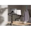 Gembird MA-DA-04 suporte de secretária ajustável com braço para monitor e tabuleiro para portátil, 17–32 polegadas