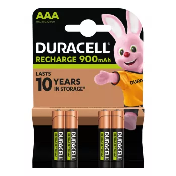 Pilha recarregável Duracell StayCharged AAA (4 unidades) níquel-metal-hidreto (NiMH)