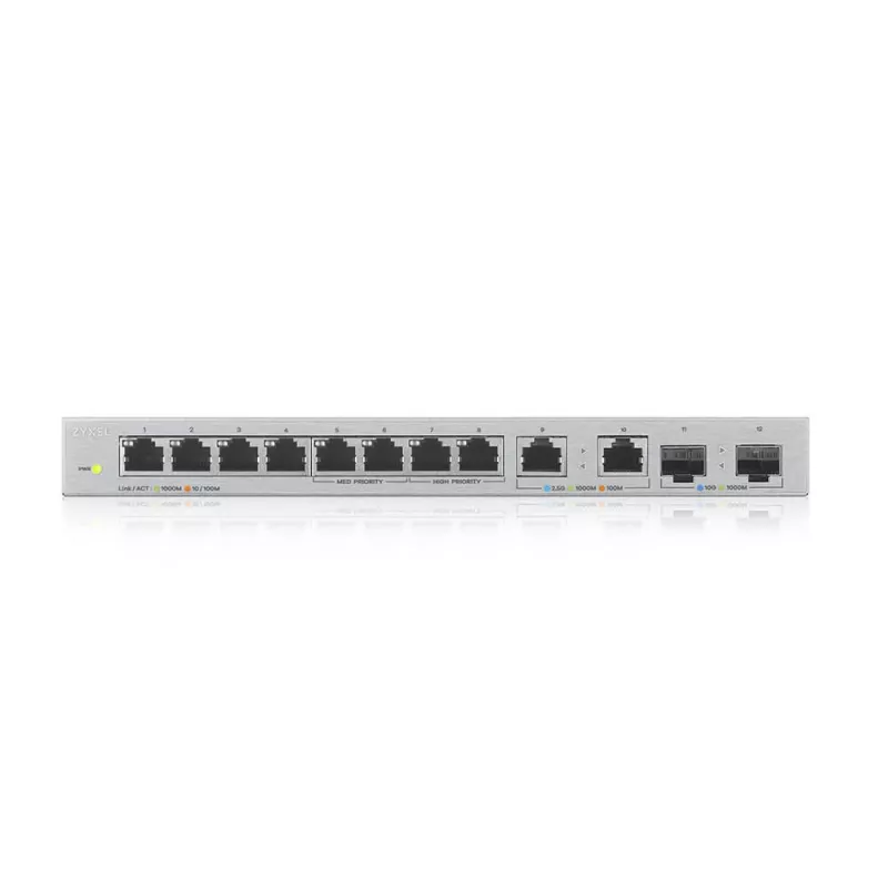 Switch de rede Zyxel XGS1010-12-ZZ0102F não gerido Gigabit Ethernet (10/100/1000) cinzento