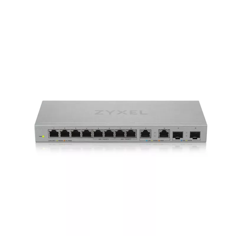 Switch de rede Zyxel XGS1010-12-ZZ0102F não gerido Gigabit Ethernet (10/100/1000) cinzento