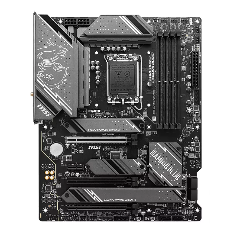 Placa-mãe MSI Z790 GAMING PLUS WIFI — Intel Z790, LGA 1700 ATX, DDR5, 4x M.2, LAN 2,5Gb, Wi‑Fi 6, BT 5.3