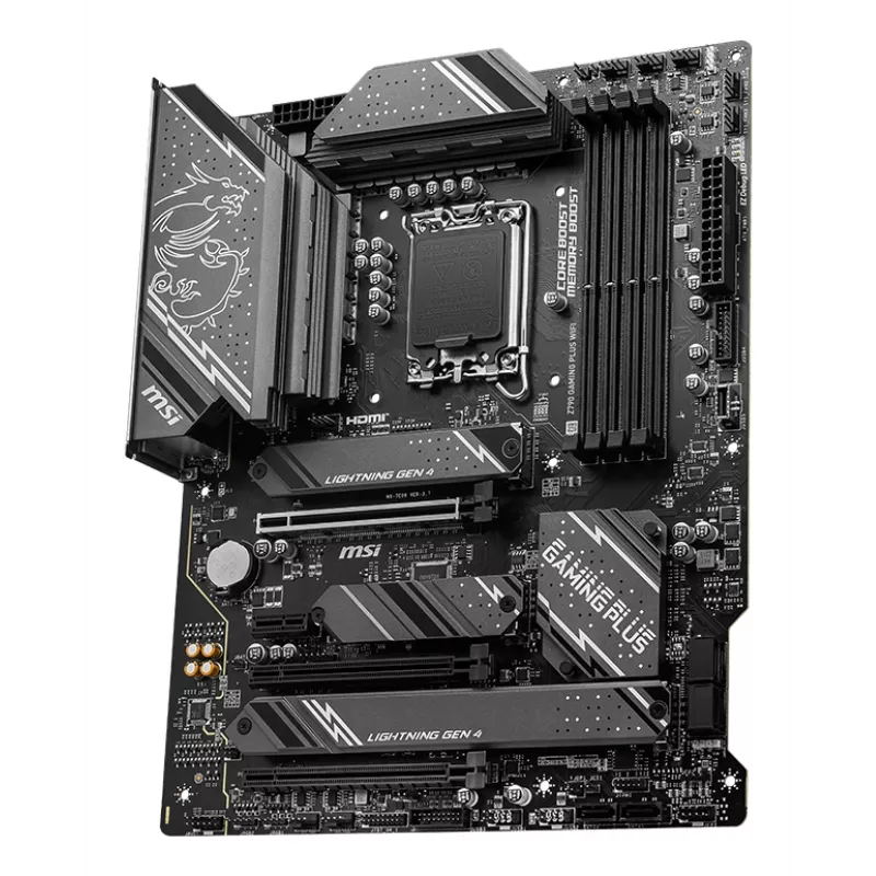 Placa-mãe MSI Z790 GAMING PLUS WIFI — Intel Z790, LGA 1700 ATX, DDR5, 4x M.2, LAN 2,5Gb, Wi‑Fi 6, BT 5.3