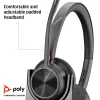 HP Poly Voyager 4320 UC headset estéreo USB-A + adaptador BT700 USB-A + estação de carregamento