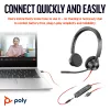 HP Poly Blackwire 3325 headset estéreo Microsoft Teams Certified USB-C + ficha 3,5mm + adaptador USB-C/A