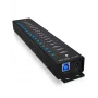 ICY BOX Hub de 17 portas com interface USB 3.2 Gen 1 Type-A, USB 3.2 Gen 1 (3.1 Gen 1) Type-A, USB 3.2 Gen 1 (3.1 Gen 1) Type-A, USB Type-B, 5000 Mbit/s, preto, China, DC