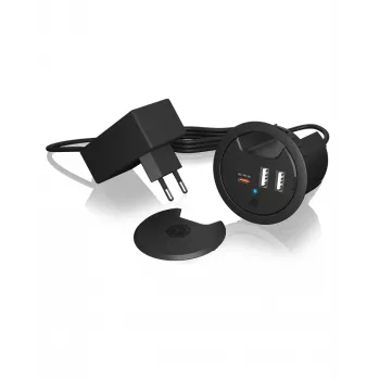 Carregador USB de secretária ICY BOX com Power Delivery e Quick Charge