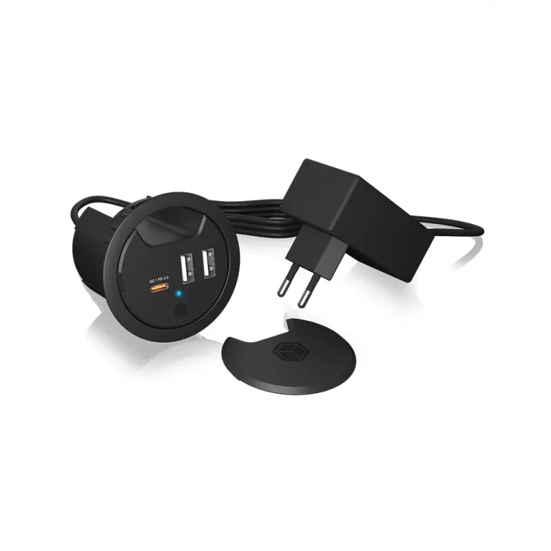 Carregador USB de secretária ICY BOX com Power Delivery e Quick Charge