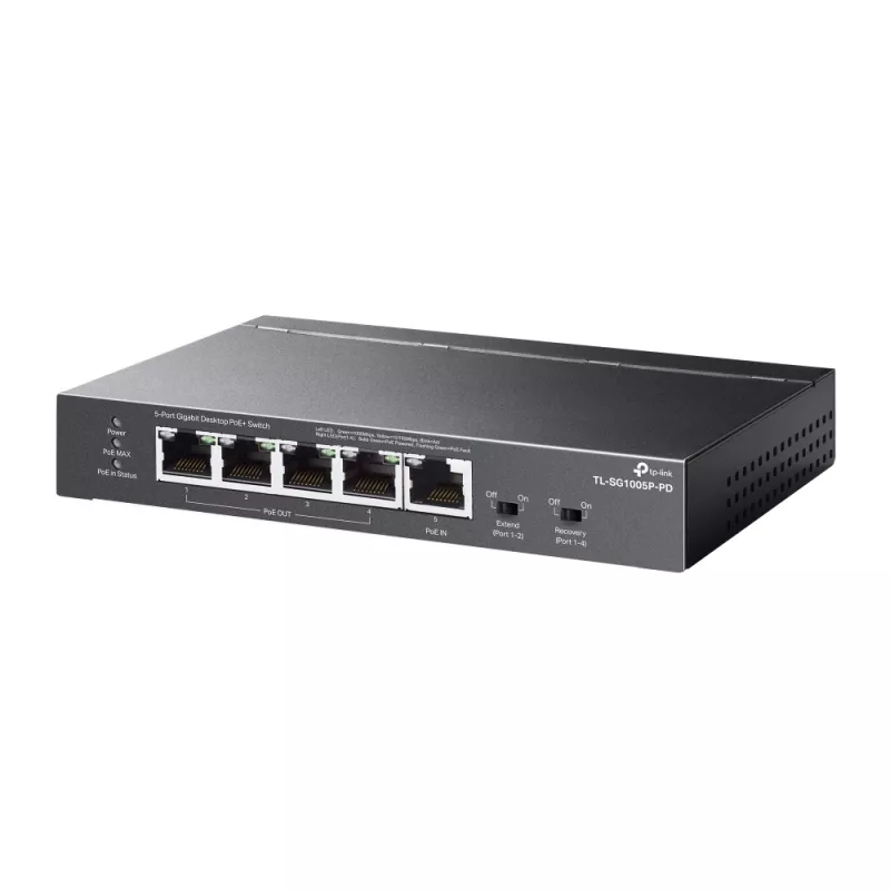 Switch de rede TP-Link TL-SG1005P-PD Gigabit Ethernet (10/100/1000) Power over Ethernet (PoE) Preto
