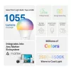 Lâmpada inteligente TP-Link Tapo, Multicolor, Matter, lâmpada inteligente, Wi-Fi/Bluetooth, Branco, 802.11b, 802.11g, Wi-Fi 4 (802.11n), WPA-PSK, WPA2-PSK, WPA3-SAE, LED