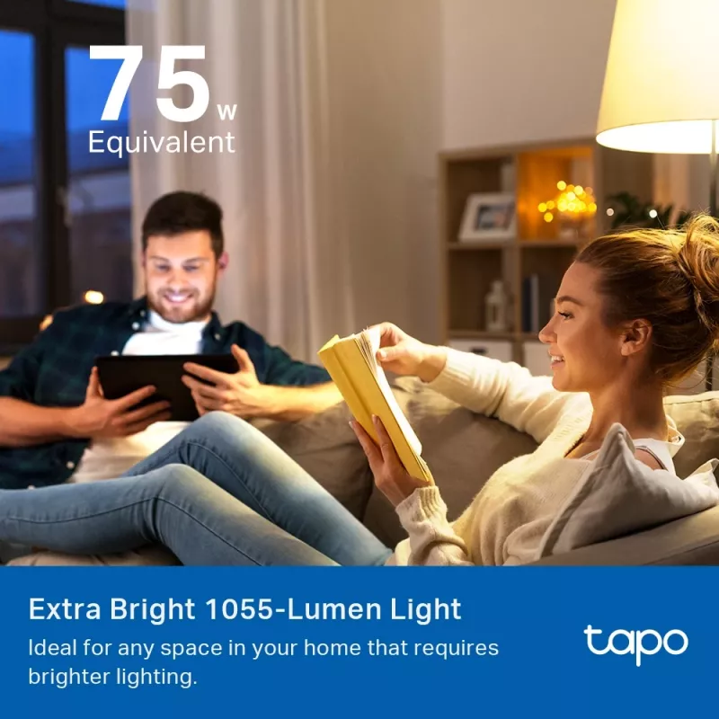 Lâmpada inteligente TP-Link Tapo, Multicolor, Matter, lâmpada inteligente, Wi-Fi/Bluetooth, Branco, 802.11b, 802.11g, Wi-Fi 4 (802.11n), WPA-PSK, WPA2-PSK, WPA3-SAE, LED