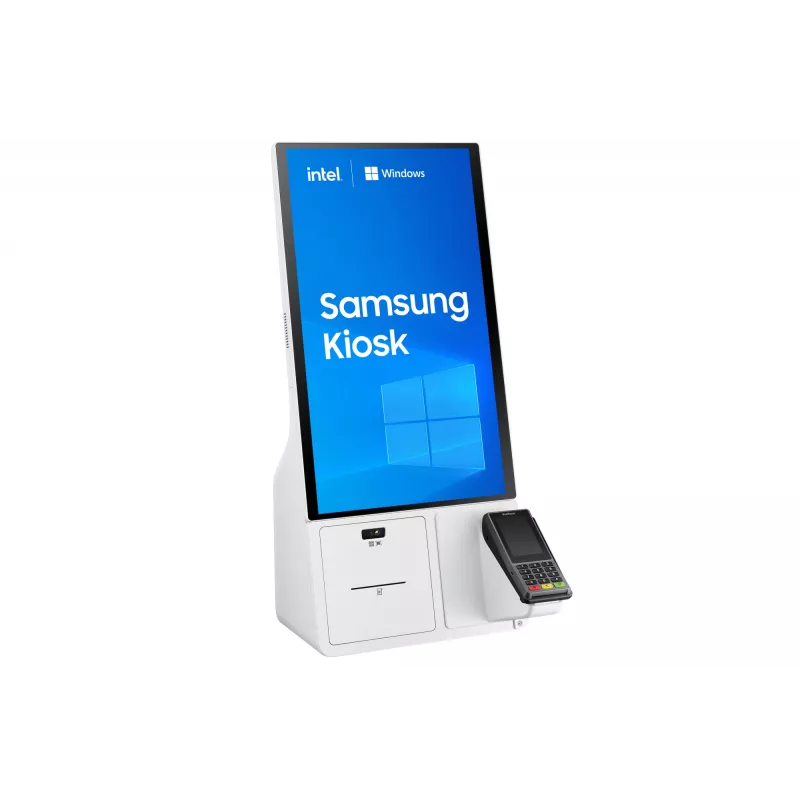 Samsung KM24C-3 LH24KMC3BGCXEN quiosque, 61 cm (24 polegadas) Full HD 1920x1080 ecrã tátil mate, 250 cd/m², Intel Core i3, 256 GB flash, Windows 10 IoT Enterprise, 16/7