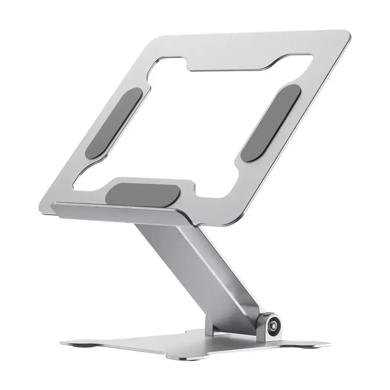 Suporte para portátil Gembird NBS-D1-03 Prateado Alumínio para até 39,6 cm (15,6 polegadas), dobrável, altura 60 mm, carga máx. 5 kg